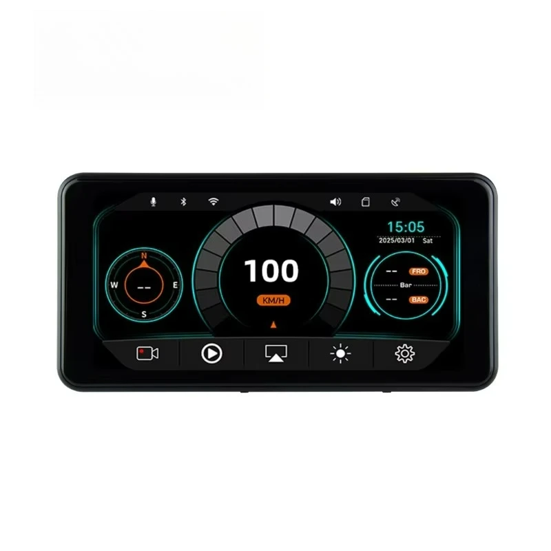 

M17A 6,25-дюймовый интеллектуальный видеорегистратор для мотоцикла с TPMS, GPS, SW, водонепроницаемостью IP67, беспроводным CarPlay и Android Auto, прочный и долговечный