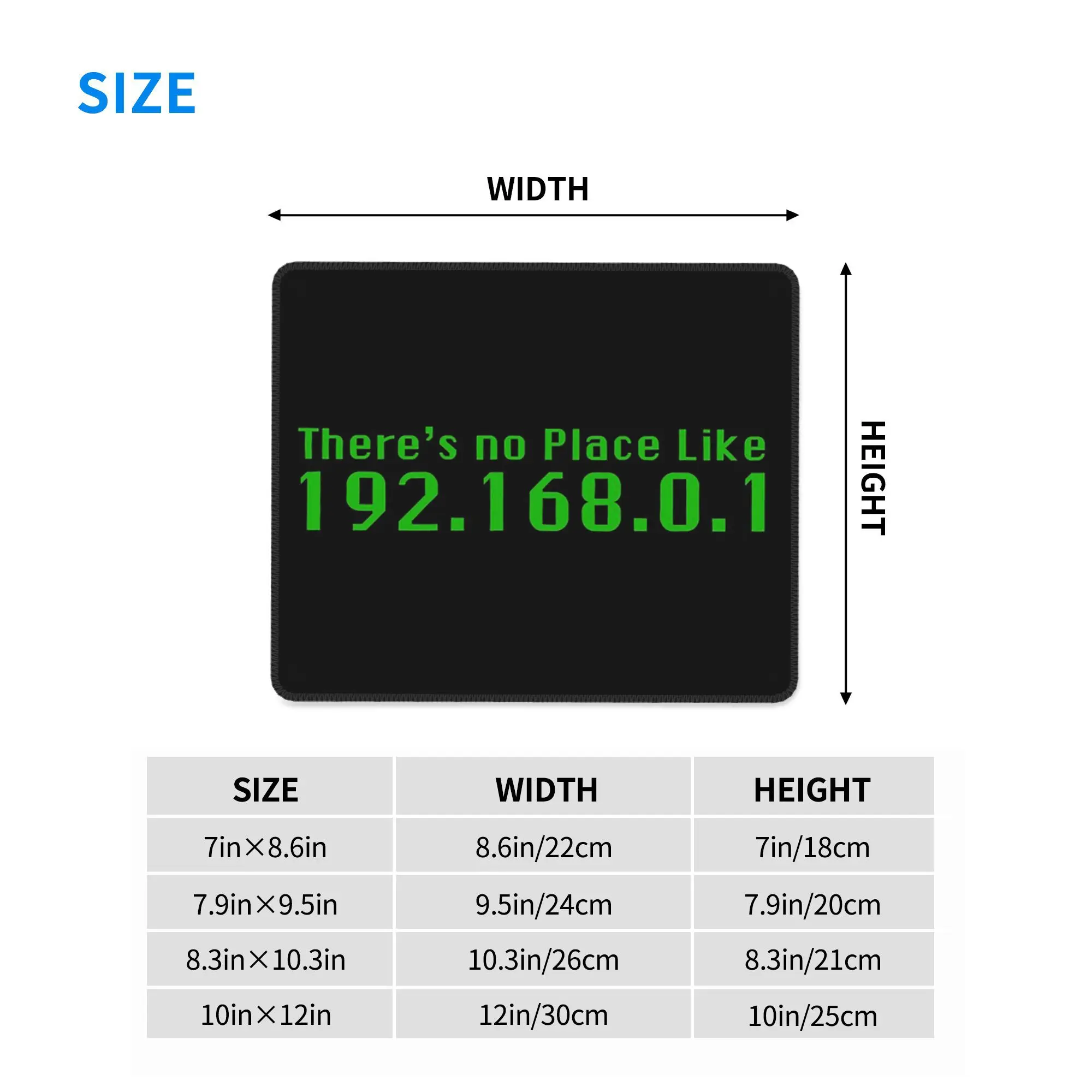 لا يوجد مكان مثل 192.168.0.1 لوحة الماوس لوحة المفاتيح الكمبيوتر ماوس حصيرة ألعاب الكمبيوتر المحمول مكتب حصيرة مكتب الملحقات الجدول الحصير