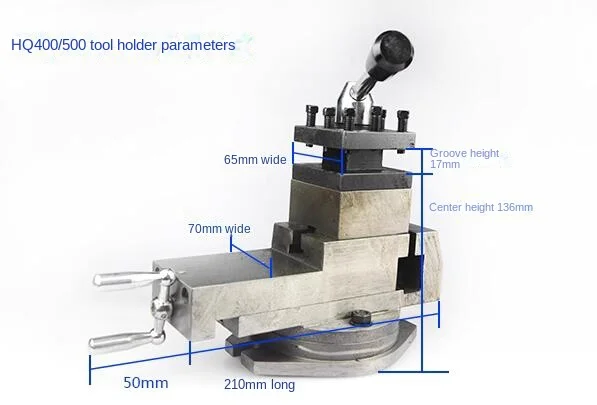 HQ400 HQ500Tool Holder Mini Lathe Accessories Metal Lathe Holder Tool Assembly Quick Change Lathe Tool Holder Tool