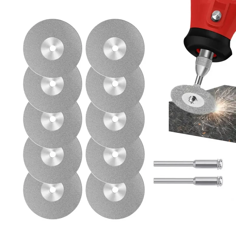12-teiliges Mini-Diamanttrennscheiben-Set - Rotierendes Werkzeug für rotierendes Zubehör, Mini-Trennscheibe, Diamantschleifscheibe