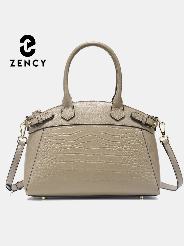 

Zency Women's Genuine Leather Tote Shoulder Bag Luxury Fashion Handbag Bucket Large Shopper Crossbody Sac 2025 Top Handles