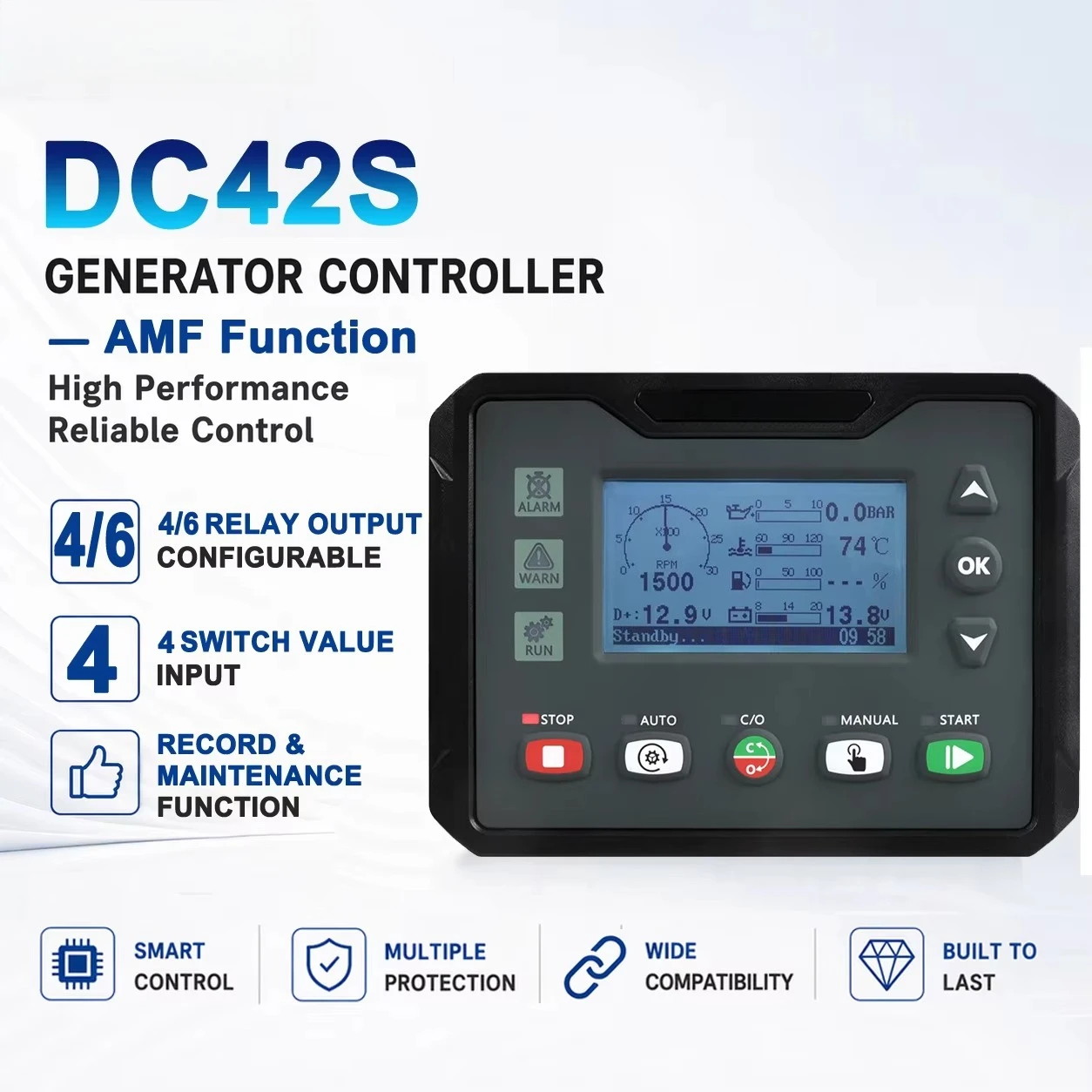 Mebay Diesel 3 Phase Generator Control Panel Genset Controller DC42S