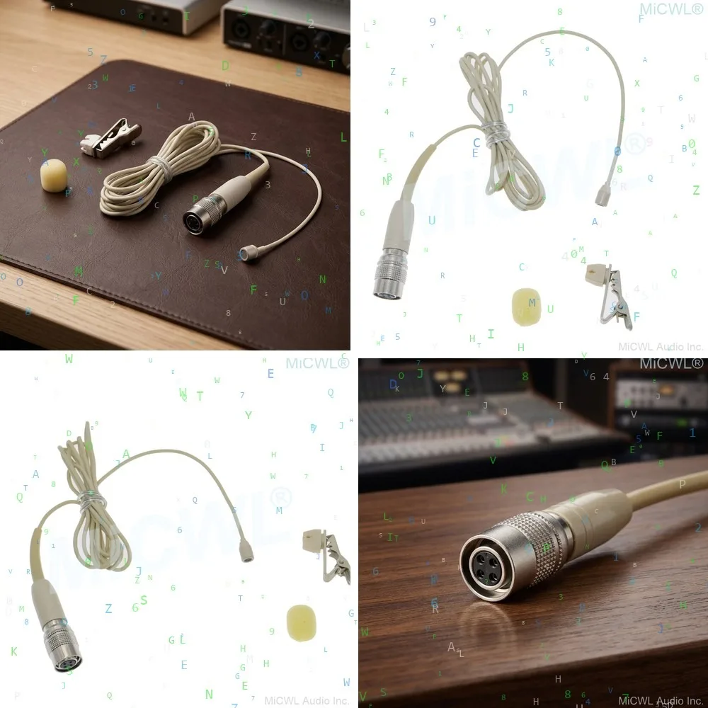 Beige Verstecktes Mini-Ansteckmikrofon für Audio-Technica Wireless Beltpack Hirose 4-Pin Omnidirektionales Kernmikrofon
