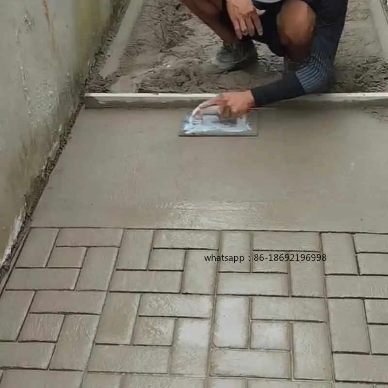 New Concrete Garden Courtyard Floor Mold Cement Embossing Printing Cement Floor Anti-skid Cement Mold view 6