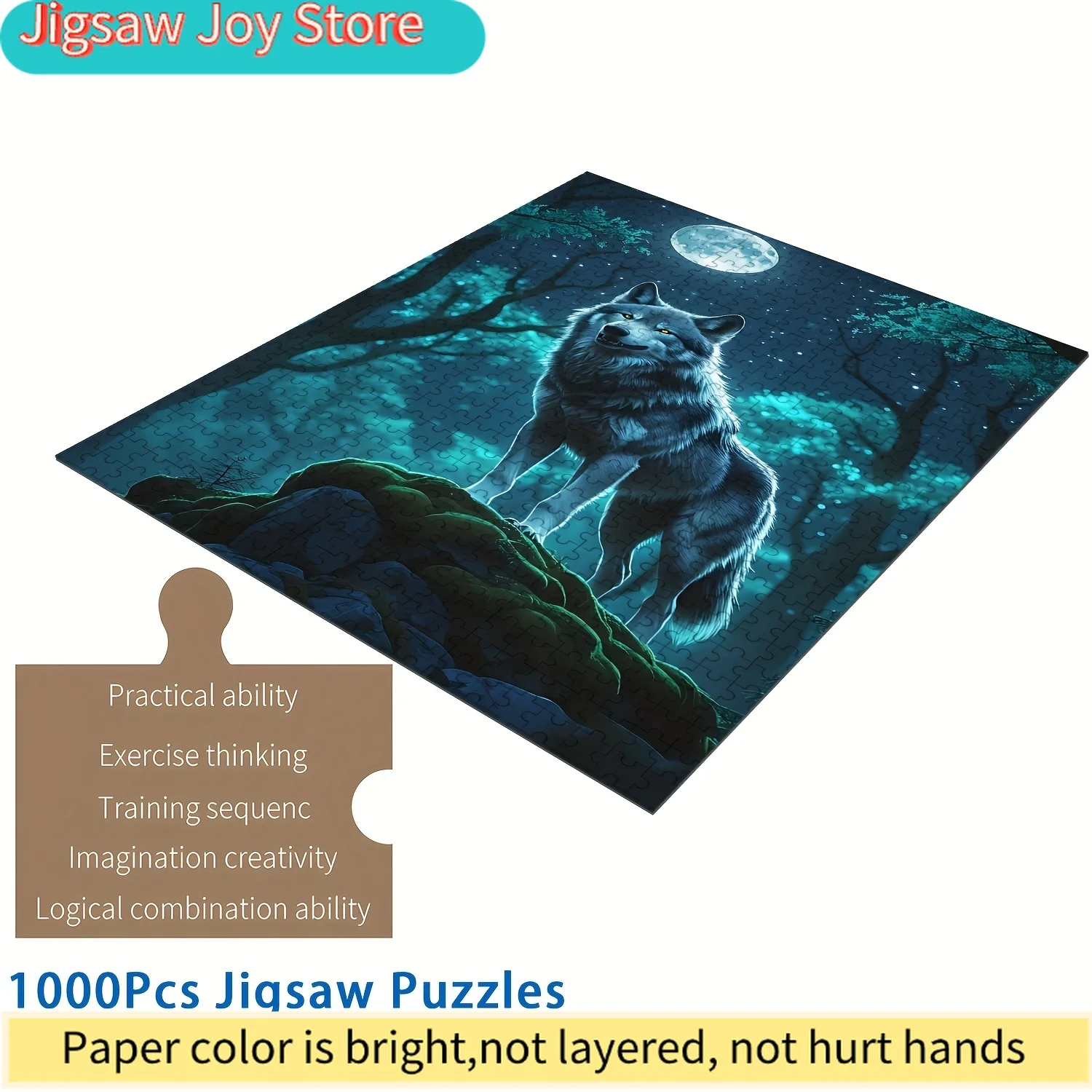 

Wolf King - Hell Level Challenge: Extraordinary Difficulty Puzzle with Majestic Wolf, Anti-Scratch & Portable Box - for & Tee