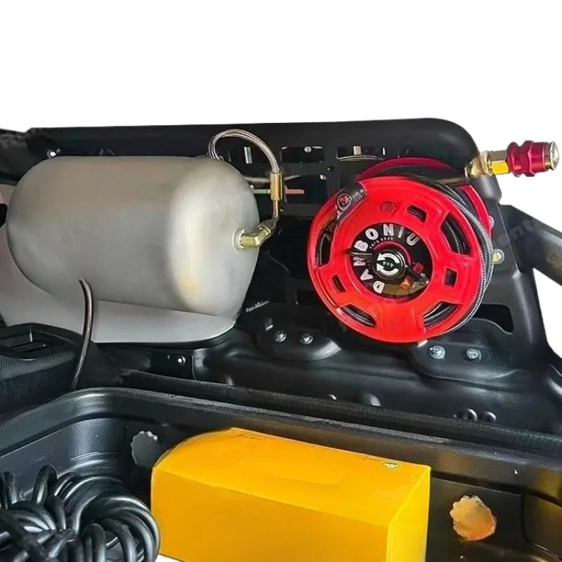 All-Terrain with Air Pump Hose Reel Pump Tube Storage Artifact for Off-road Pump Inflation Tube Storage 7M Pipe