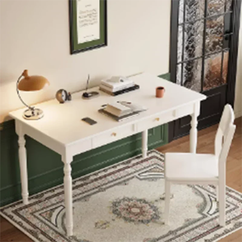 

Современный белый компьютерный стол для дома и офиса с ящиками, для декораций, маникюра и письма