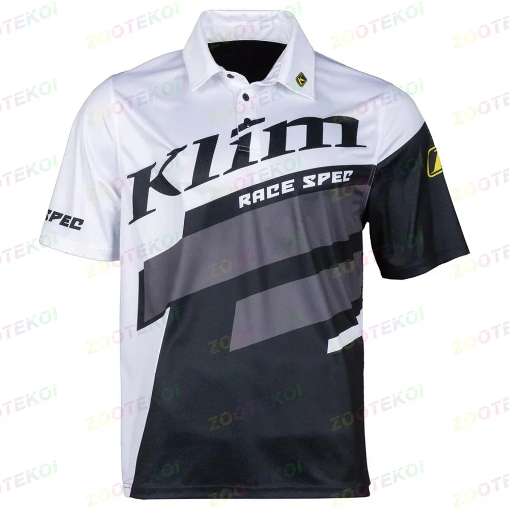 New 2023 Men's KLIM RACE SPEC F1 Racing Motorcycle Short Sleeve Polo Shirt Fast Dry And Breathable Cycing Jersey T -shirt 02