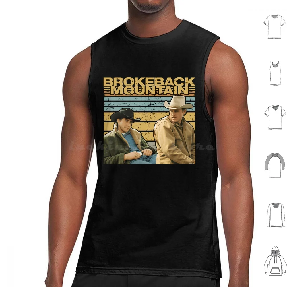 Brokeback Mountain Tank Tops Print Cotton Brokeback Mountain Jake Gyllenhaal Heath Ledger Film Movie Cinema Tumblr Funny