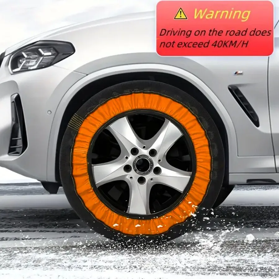 A Pair Winter Snow Fabric Car Tire Socks Off-Road SUV Pickup Truck Anti-Skid Chain Tires Anti-Slip Snow Anti-Skid Tyre Covers
