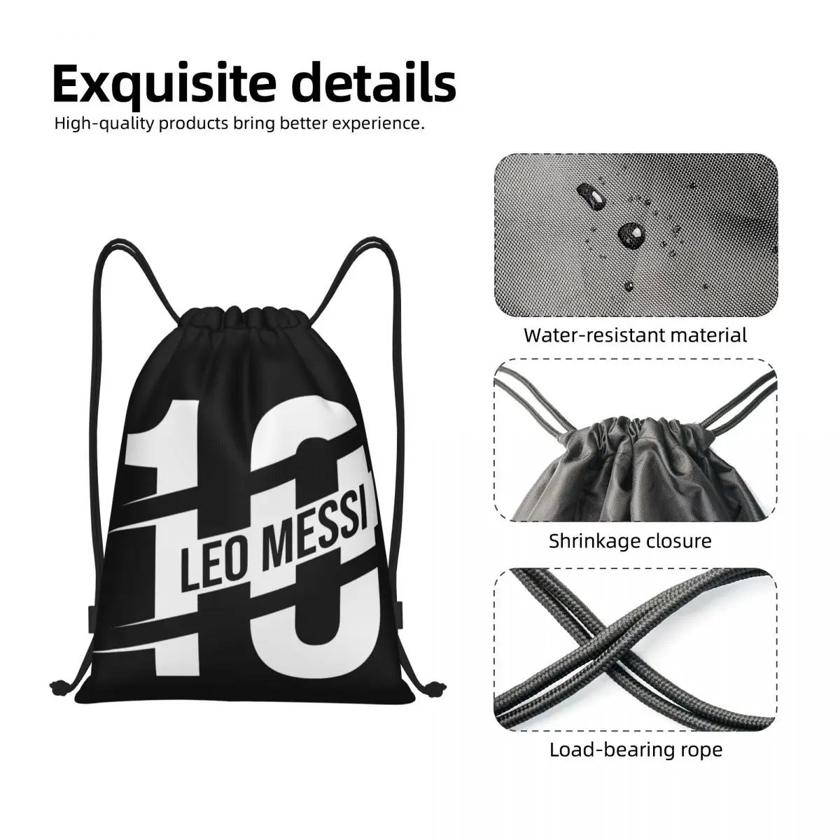 Argentine Football Team Lioneler et Messi (4) Vintage Proximity Wstring Bags, Gym Bag, Sac à dos, Travel Backpack, Geeky