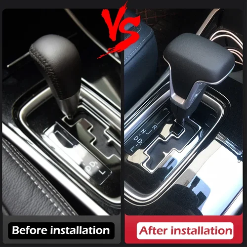 Perilla de palanca de cambios para Mitsubishi OUTLANDER ASX EX l200 2022, palanca de cambios automática de cuero para coche, cabezal de palanca de cambios, manijas de caja de cambios