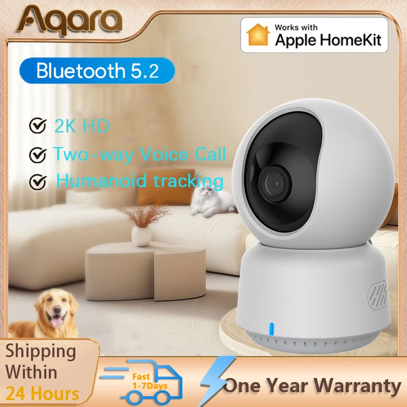 

Aqara Smart E1 Camera 2K HD Wireless Surveillance Camera WIFI Two-way Voice Call Night Vision Indoor Camera For HomeKit APP