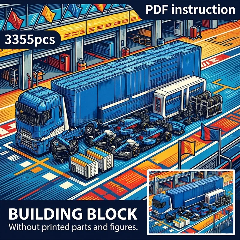 

Конструктор «Гоночный грузовик-транспортер» DIY City с машинками, строительные блоки, игрушка для сборки (аналог 248403 moc)