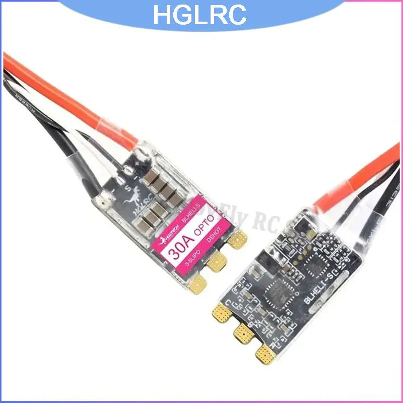 

HGLRC 30A BLHeli_S ESC, 3-5S DShot600 для FPV-дронов для гонок и фристайла, прошивка 16.5 BB2