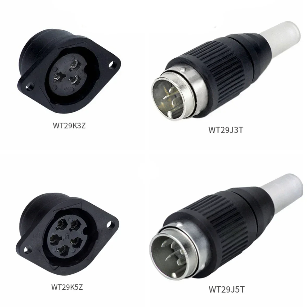 WEIPU WT29 T+Z Bayonet European Aviation Male Plug Round Flat Female Socket Jack 3 5 Core 3 Pole Power Connector Soldering