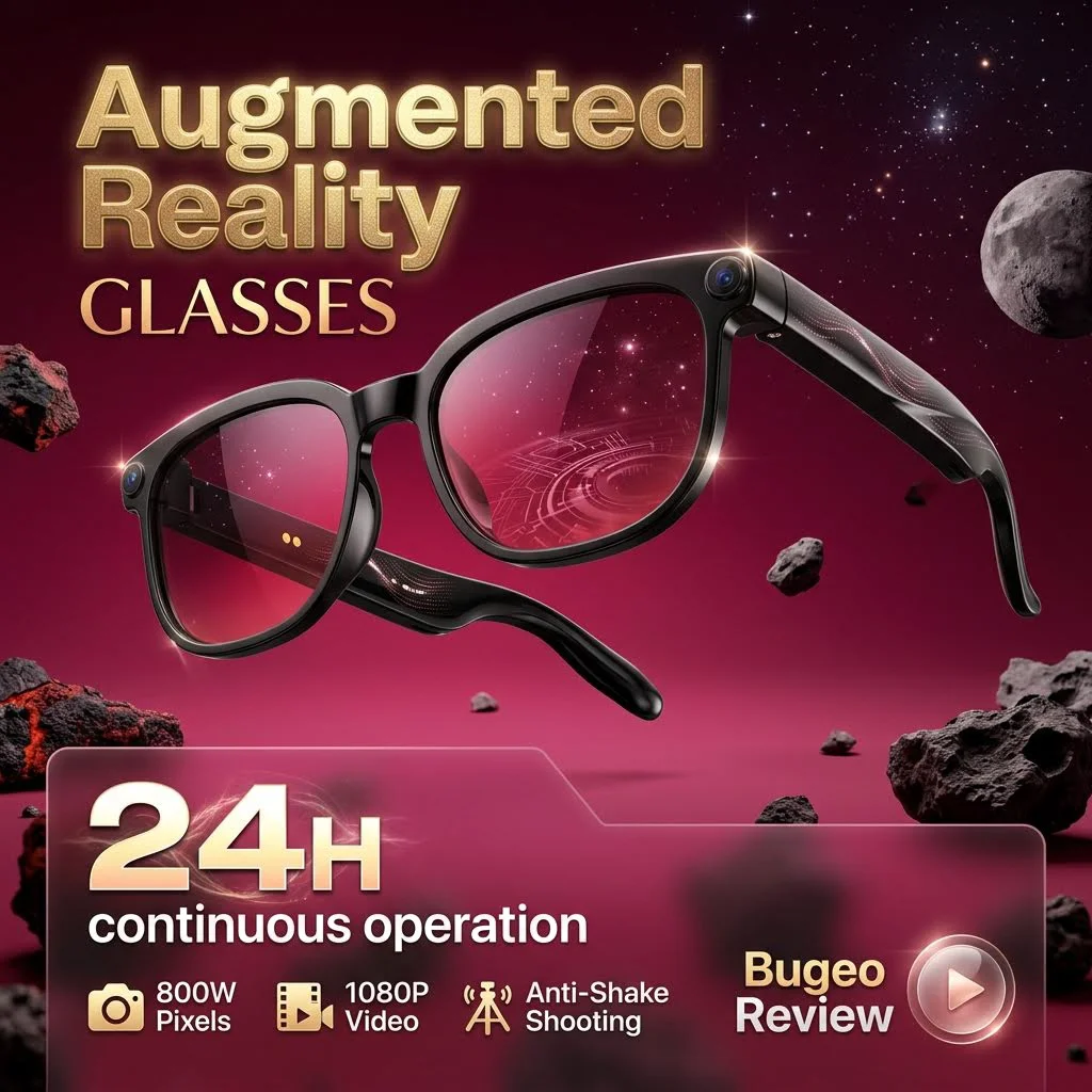 

Новые умные очки с ИИ 2026 года: камера 8 МП HD, запись фото и видео, Wi-Fi, звонки, воспроизведение музыки, для мужчин и женщин