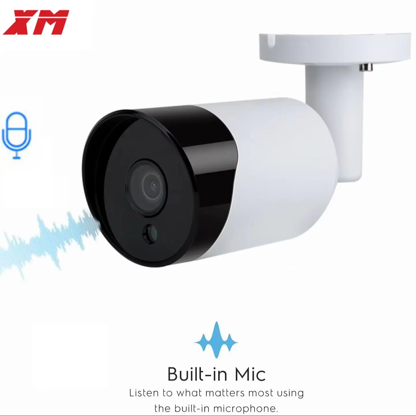 4K (8MP) Ai Face Detection Outdoor Bullet POE IP Camera 3840x2160 Audio Video surveillance Recorder for Nvr system, 2.8mm Lens