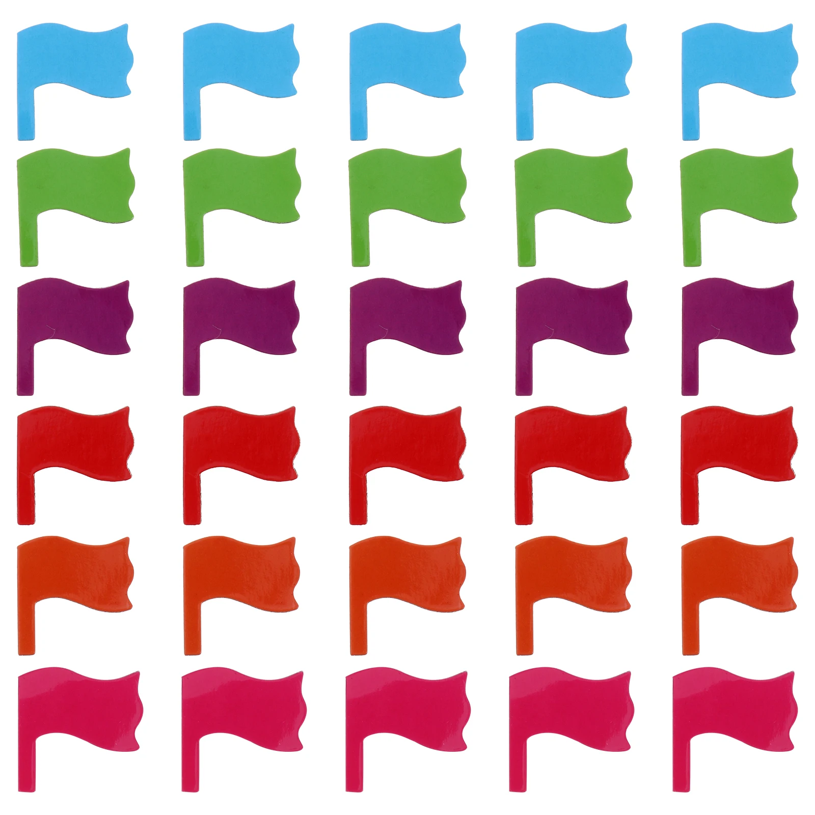 

30 Pcs Magnetic Flag Fridge Stickers 30MM Decorative Refrigerator Adornment Gifts Random Color Magnet Home Use