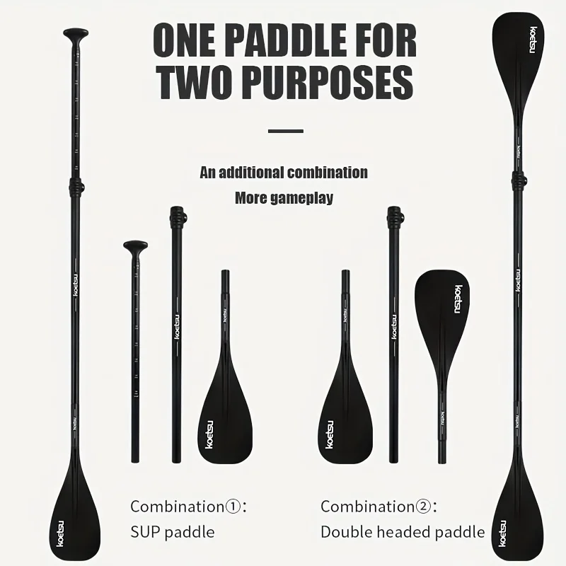 KOETSU Dual-Purpose-Paddel, schwarze Aluminiumlegierung, für Benutzer unter 155 cm (61 Zoll) Größe. – Detail 5