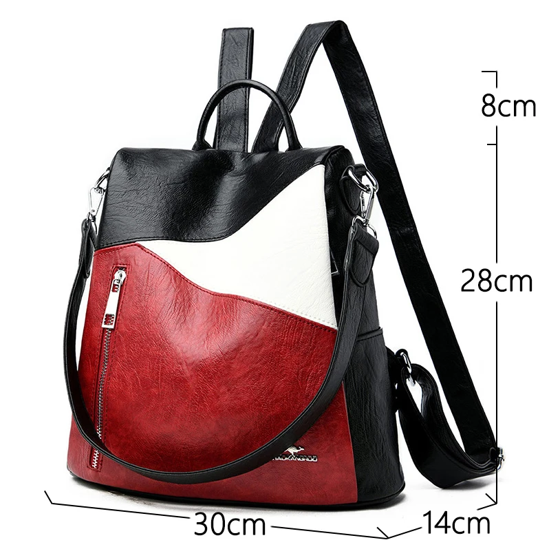 Imagem -04 - Pacote de Volta Couro Mochila Feminina Bolsas de Ombro Mochila de Viagem Bolsas de Escola para Meninas Bagpack Sac a dos Alta Qualidade Novo