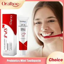 Sp-8 Probiotic Brightened Toothpaste Prevents Plaque Remove Stains Fresh Breath Deep Cleaning Tooth Whitening Product Oral Care
