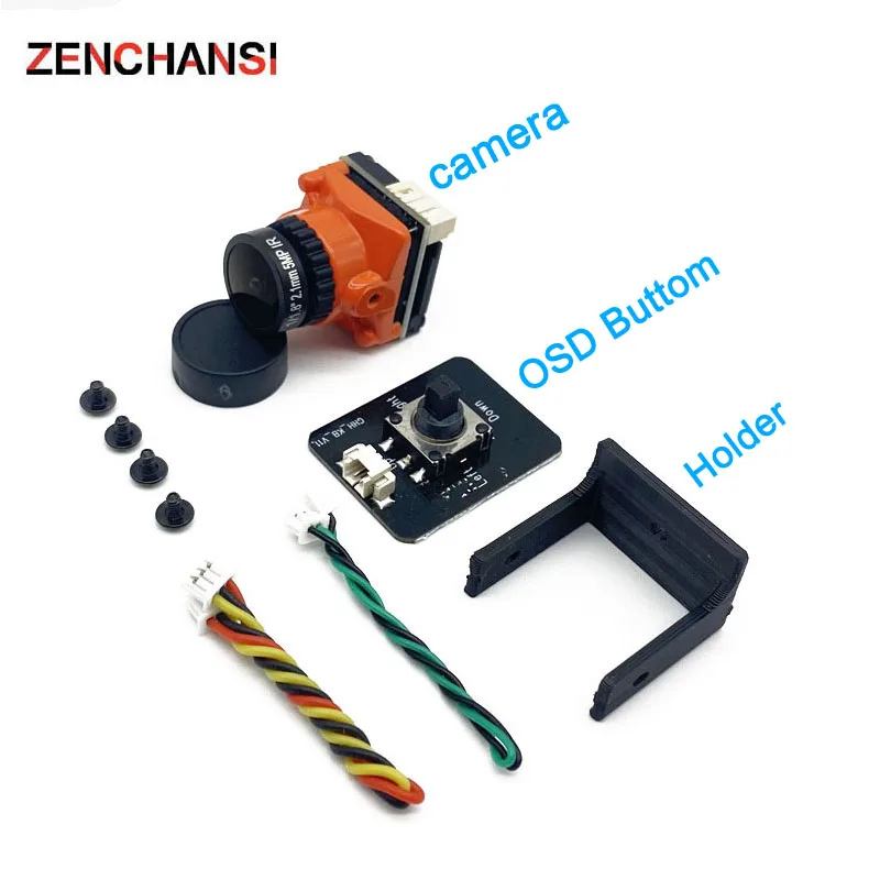 New 1/3 CMOS 1500TVL Mini FPV Camera 2.1mm Lens Power 5V-30V PAL/NTSC With OSD Internal adjustable For 5.8G RC Racing Drone