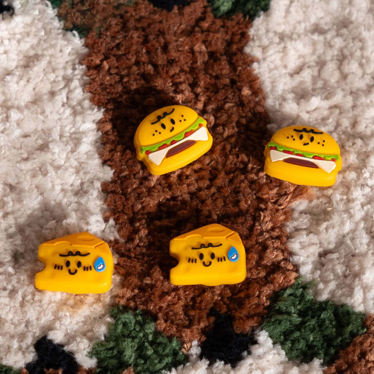 Fundas de Silicona con Diseño de Hamburguesa de Queso para Nintendo Switch / Switch OLED / Lite - Fundas Protectoras para Joy-Con con Diseño de Comida