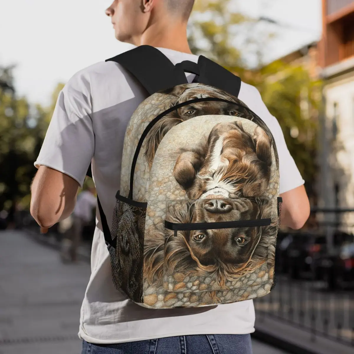 Mochila con diseño de perro Cocker Spaniel de Chocolate, mochila de gran capacidad para niños y niñas, mochila escolar, bolsos de hombro para hombres y mujeres