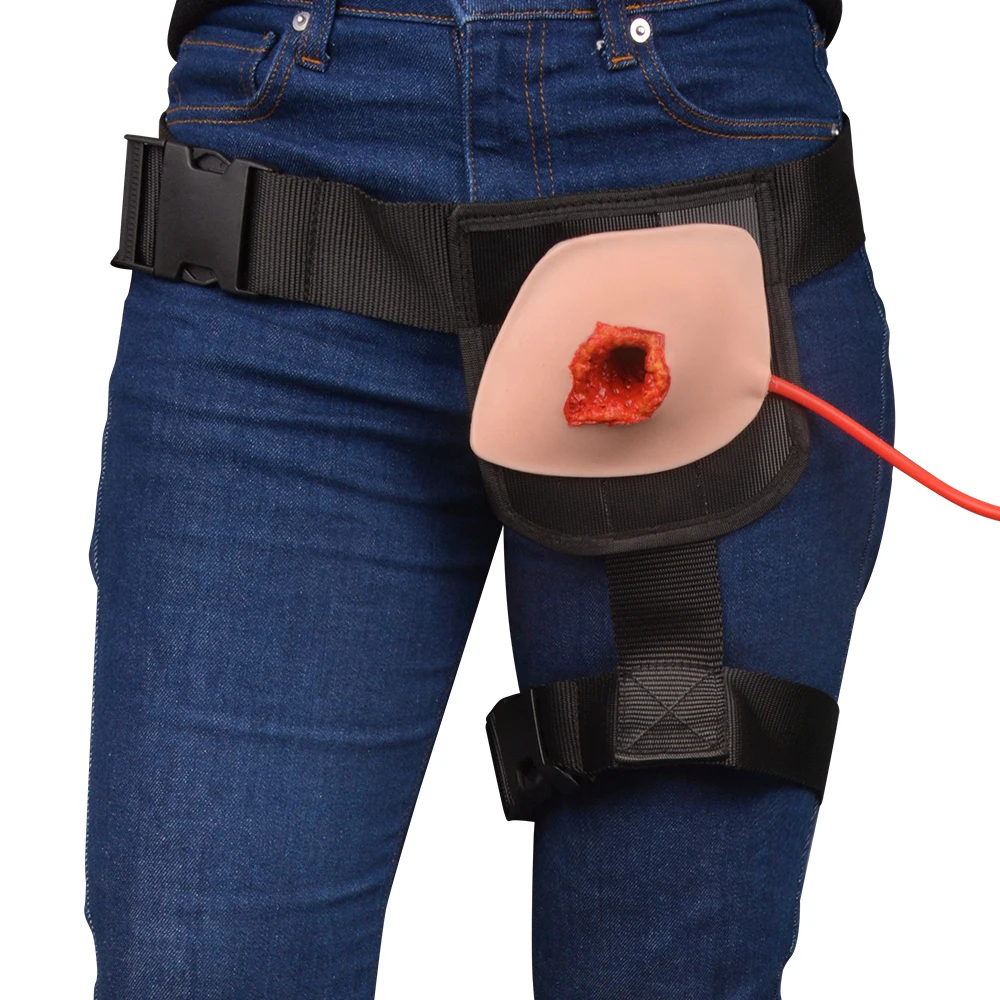 Wearable Inguinal GSW model Bullet Wound Trainer