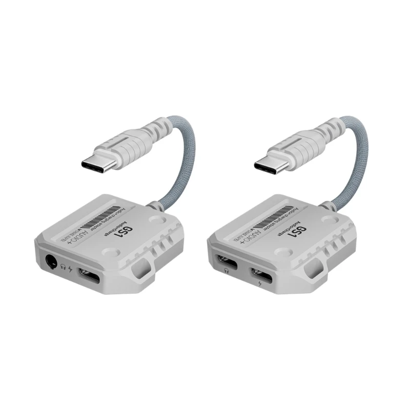 

Multifunction USB C Quick Charging Adapter Converter With 3.5mm Radio Port, High Resolution Sound For Clear Voice Calls