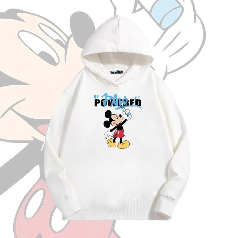 

Повседневная флисовая толстовка с капюшоном и креативным принтом Disney для мальчиков и девочек, осенне-зимние детские повседневные топы с длинными рукавами