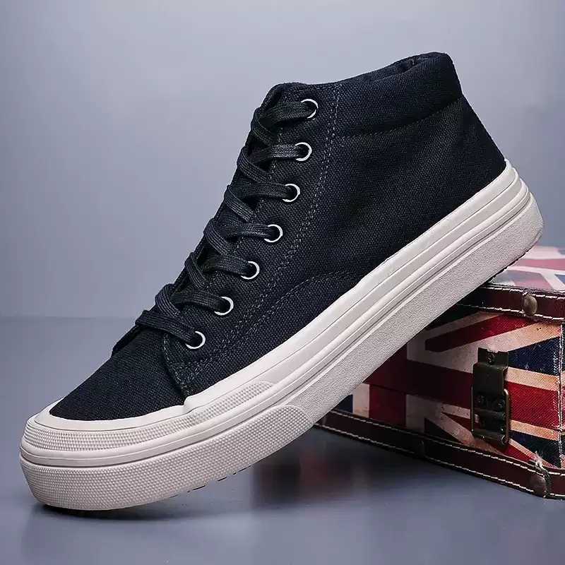 Maggie's Walker Men Canvas Casual Shoes Fashion Platform Autumn Lacing Canvas Shoes Size 39~44