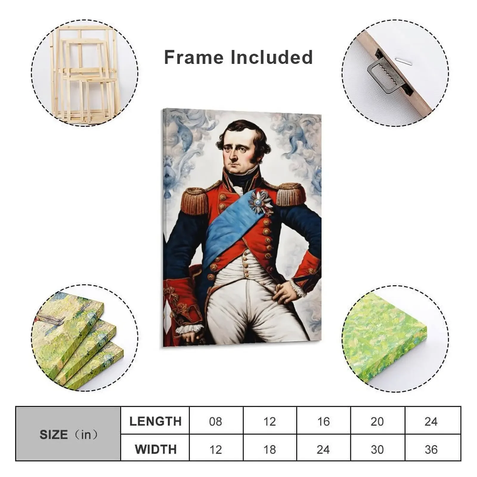 Napoleon Portrait 2 Canvas Painting decorative pictures for living room wall decoration paintings decorative wall poster