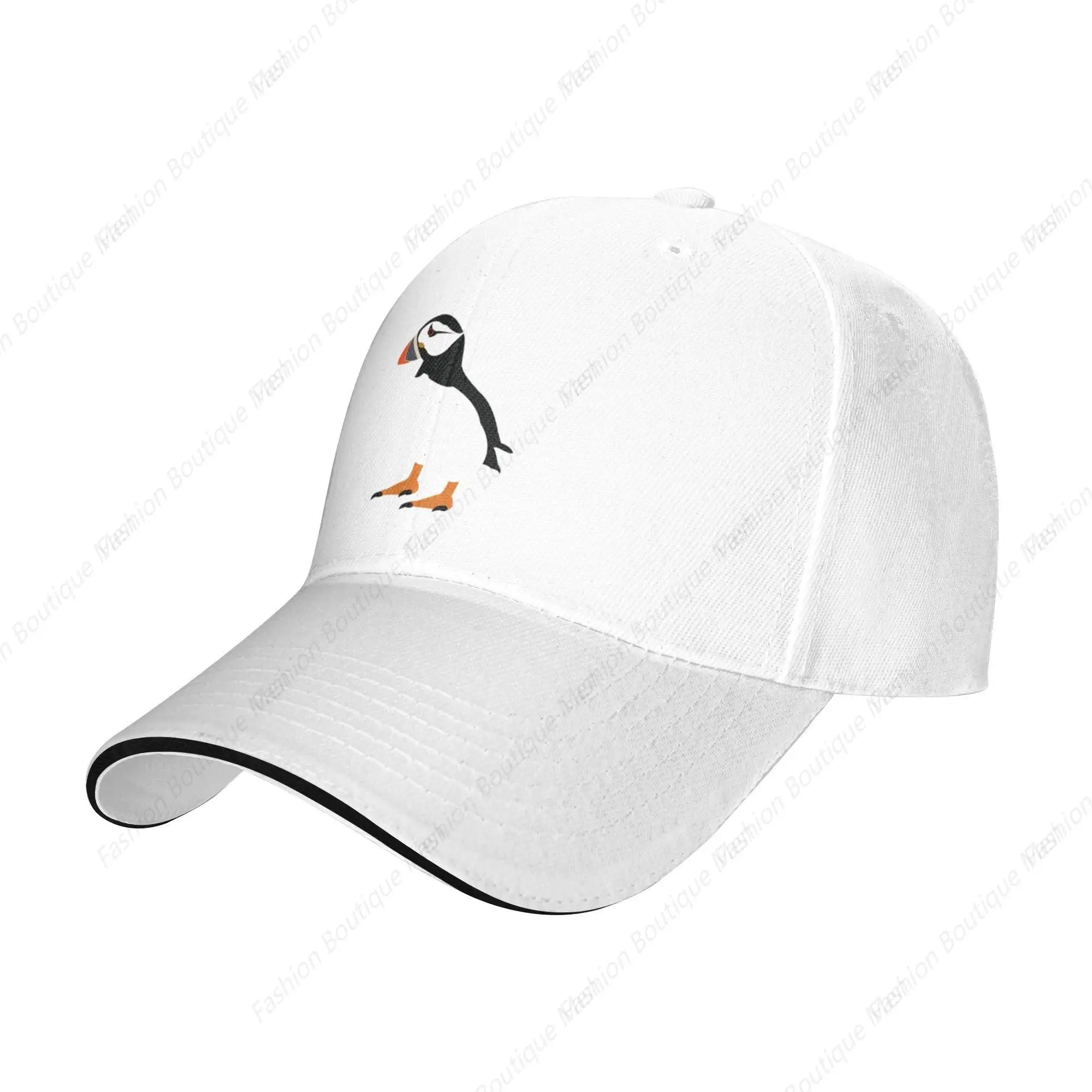 High Quality Cute Puffin Bird Printing Animal Lover Sunscreen Cowboy Hat Peaked Caps Sandwich Caps Trucker Hat Men Women  ?