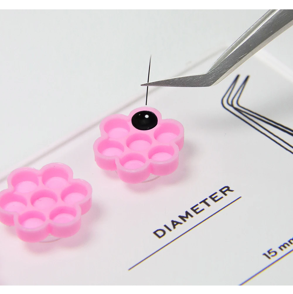 Gahamaca Acryl Wimpern halter Pad individuelle Wimpern Tablet Palette Wimpern Pad Wimpern verlängerung Kleber Paletten halter Karte – Detail 6