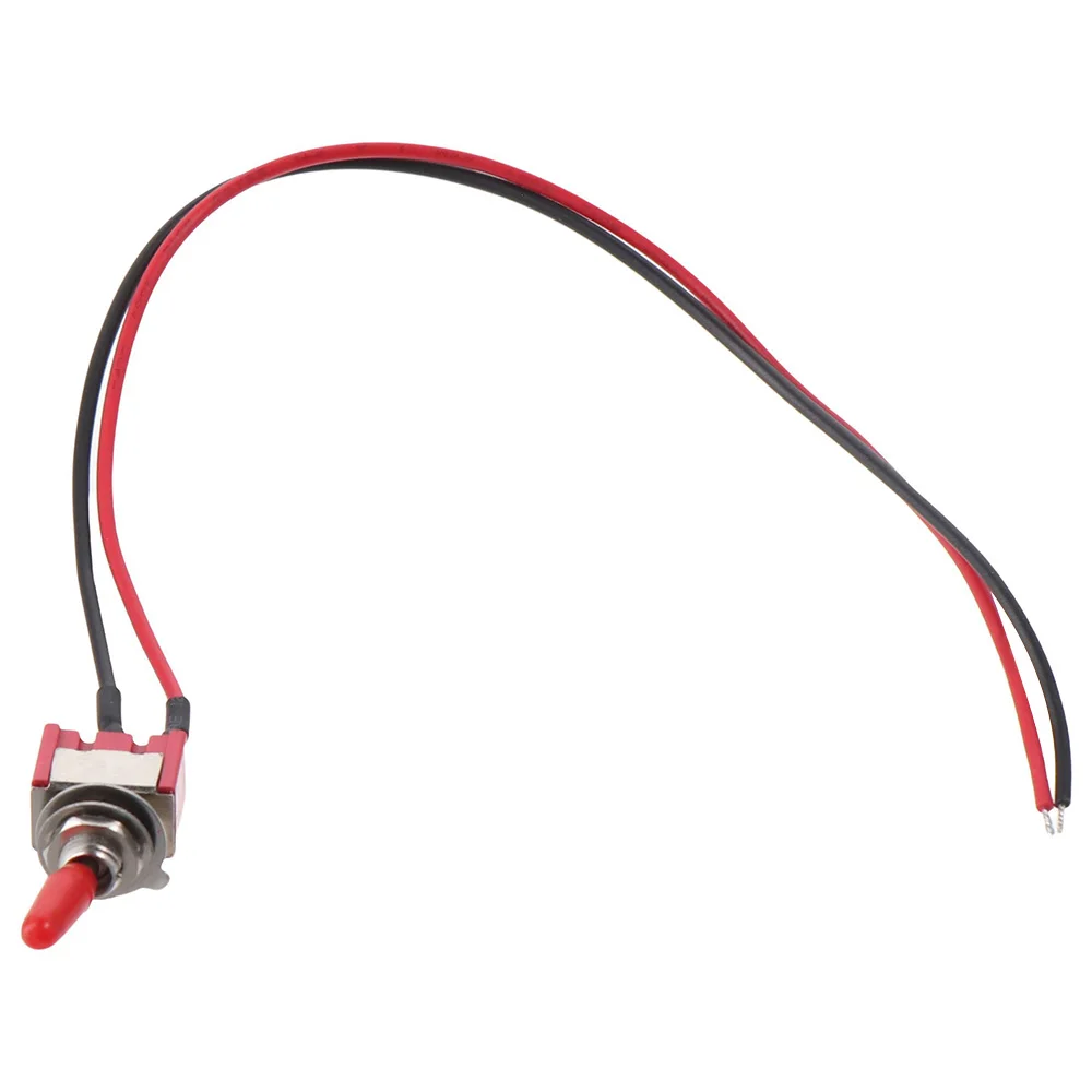 1/8Pcs Switch 2 Position 2 Pins Miniature Toggle Switch MTS-101 AC 125V Rocker Switch 6A SPST Pre-soldered Wires Button Car