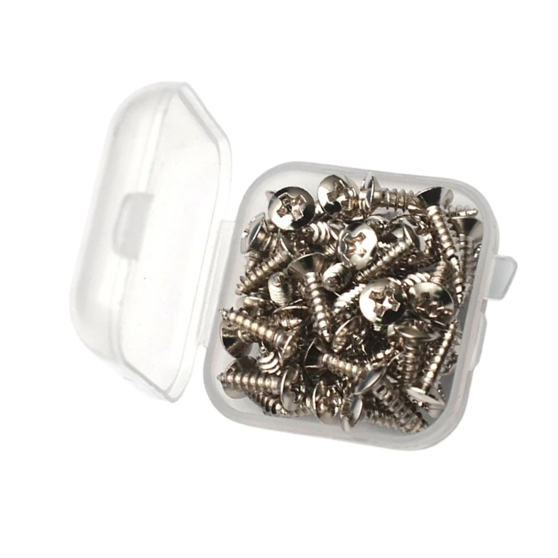 Corrosions Resistant Bass Guitar Pickguard Screws Vibrations Resistant Guitar Screws For Strats & Teles,Silver