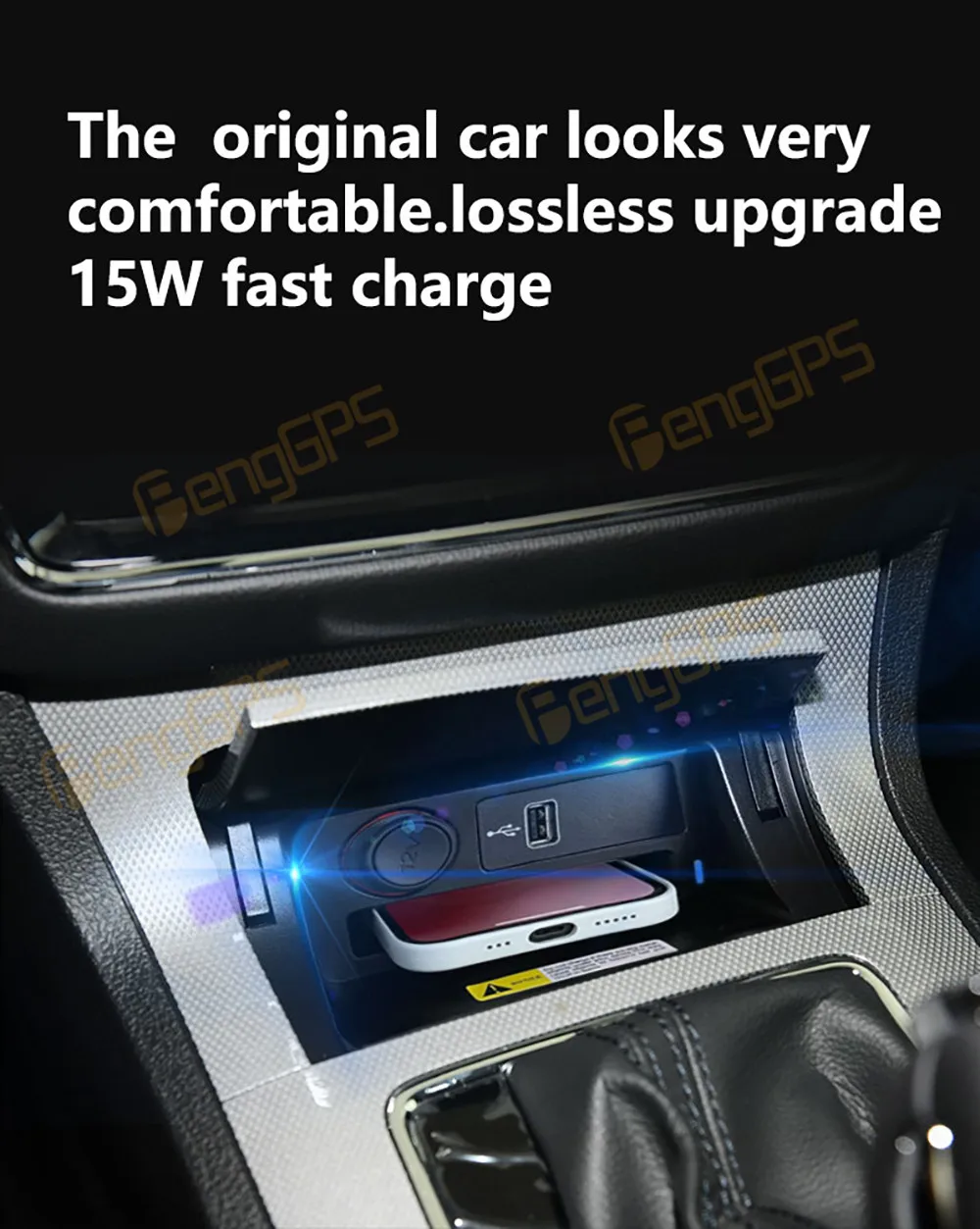 Dedicated Car Wireless Charger Center Console Fast Phone Harging Panel For Roewe New Energy 2016-2019 Interior Accessories