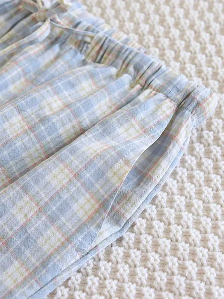 남성용 얇은 파자마 바지, 캐주얼 프린트 홈 팬츠, 용수철 및 가을 싱글 팬츠, 라지 사이즈, 2025 신상