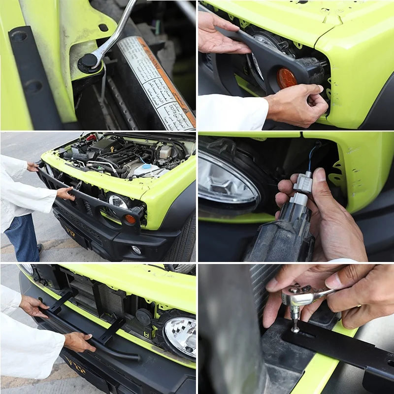 Led Light Bar Mounting Bracket Front Bumper Grills Spotlight Mounting Bracket Holder for Suzuki Jimny 2019 2020