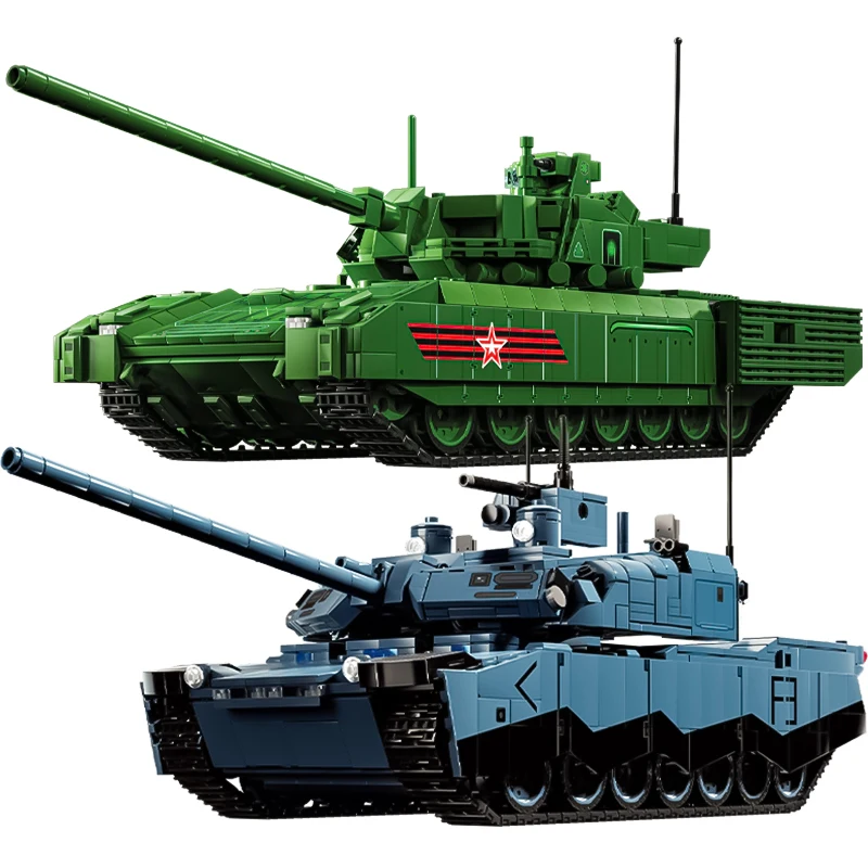 Enhanced Main Battle Tank Assembled building blocks leopard type puzzle assembled building blocks toy boy gift huge model