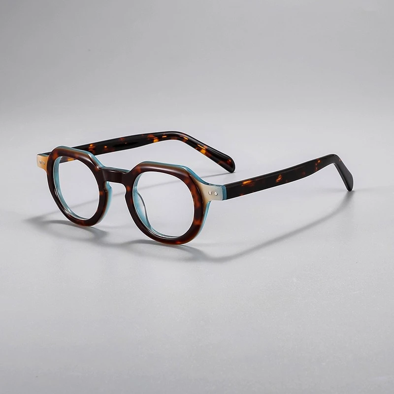 

Fashion Retro Handmade Acetate Glasses Frame Women Optical Prescription Custom Eyeglass Classic Round Men Myopia Reading Eyewear