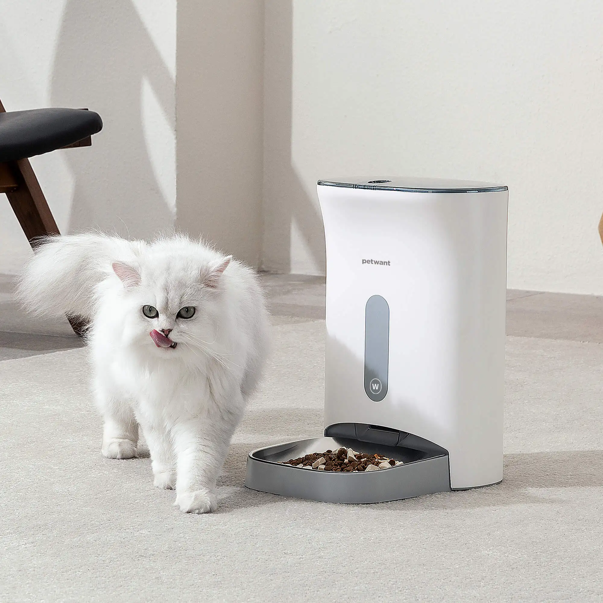 Automatic Cat Dog Small Animals Food Bowls Dispenser WIFI APP Control Dual Power Supply 4.5L Smart Pet Feeder