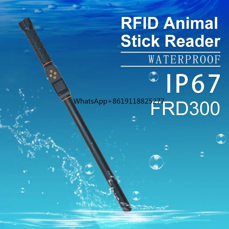 Lettore RFID a lungo raggio Stick FDXA per bestiame opzionale equino bovino mucca orecchio tag monitor sanitario scanner di chip di temperatura OLED