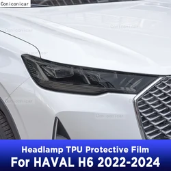 For GWM Haval H6 2024 2022 2023 Car Exterior Headlight Anti-scratch TPU PPF Protective film Anti-scratch Repair film Accessories