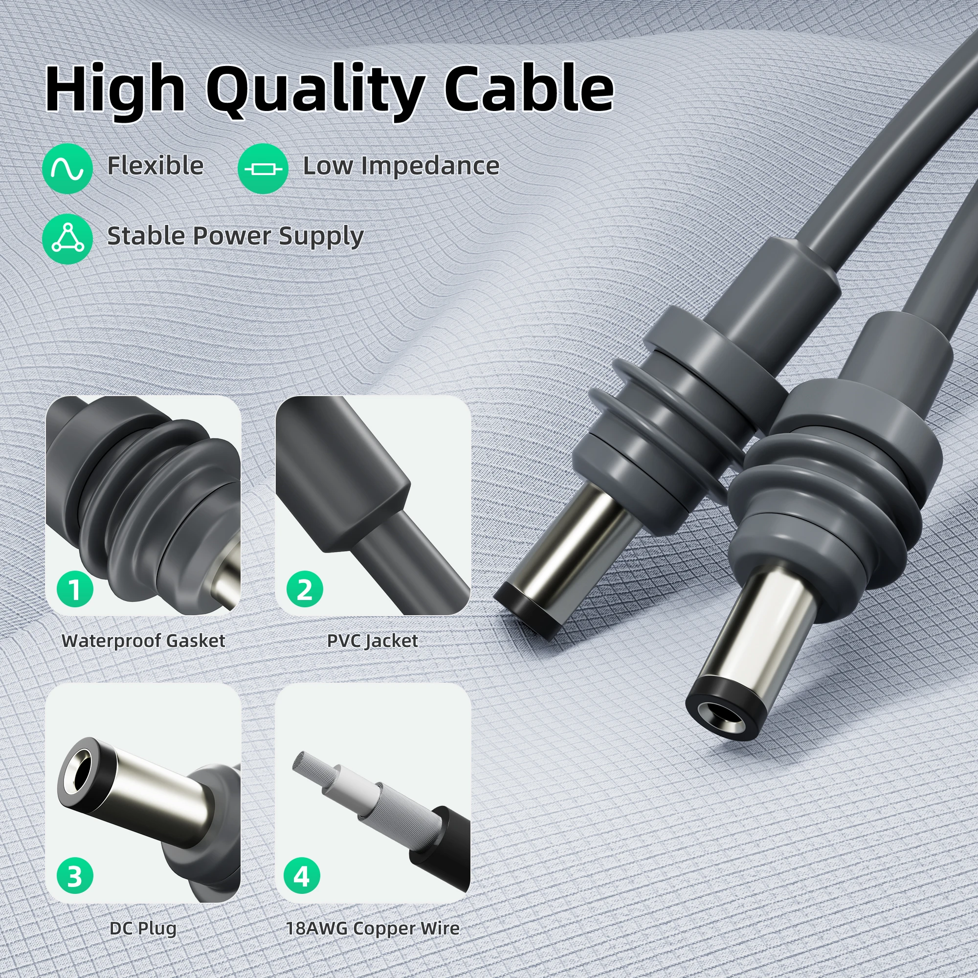 2M 5M 10M for Starlink Mini Cable Starlink Mini Replacement Long DC Power Cable Waterproof Outdoor Starlink Charging Power Cord