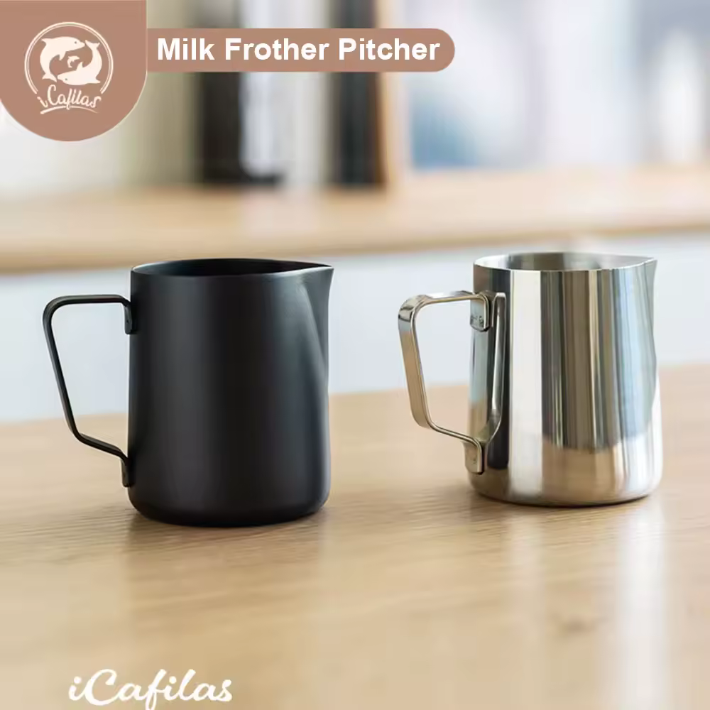 Coffee Milk Frothing Jug Latte Art Milk Frother Pitcher Stainless Steel Measurement Jug Espresso Barista Tool Coffee Accessories Похожие на AliExpress