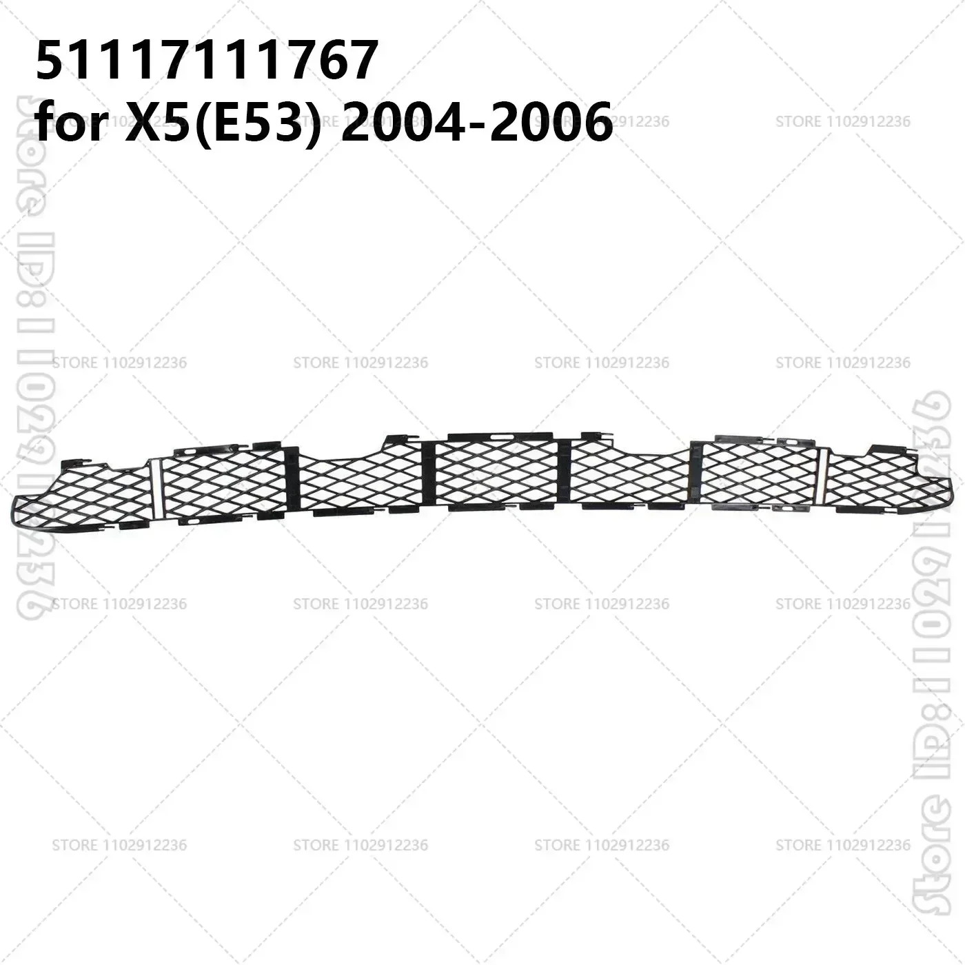 for 2000-2006 E53 BMW X5 3.0i 4.4i 4.6is Lower Front Bumper Grille Grid Mesh 51117005800 51117111767