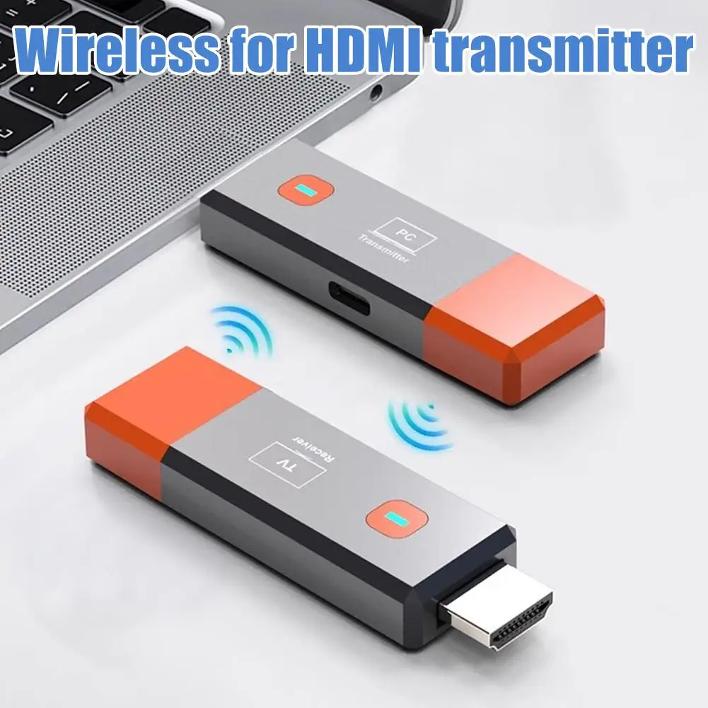 Wireless HDMI-Compatible Video Transmitter And Receiver Extender Kit TV Stick Dongle Adapter For PC Camera Laptop To Monito P1M4